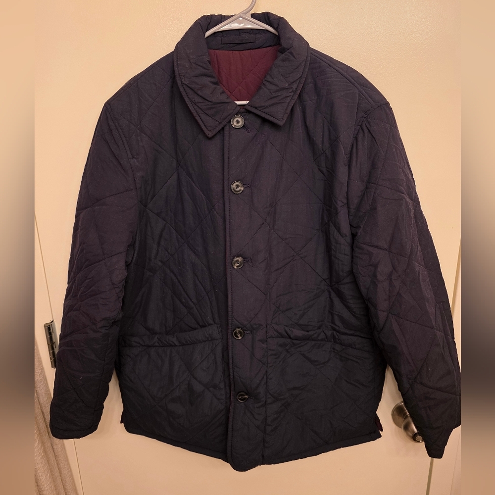 Mango Mens Two-Tone Reversible Quilted Jacket